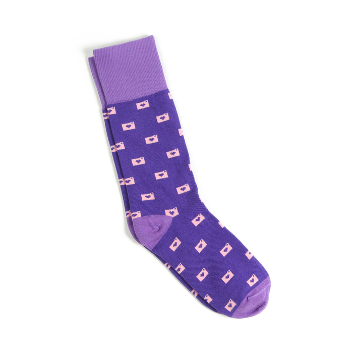 PhotoLove Socks - Purple Fringe