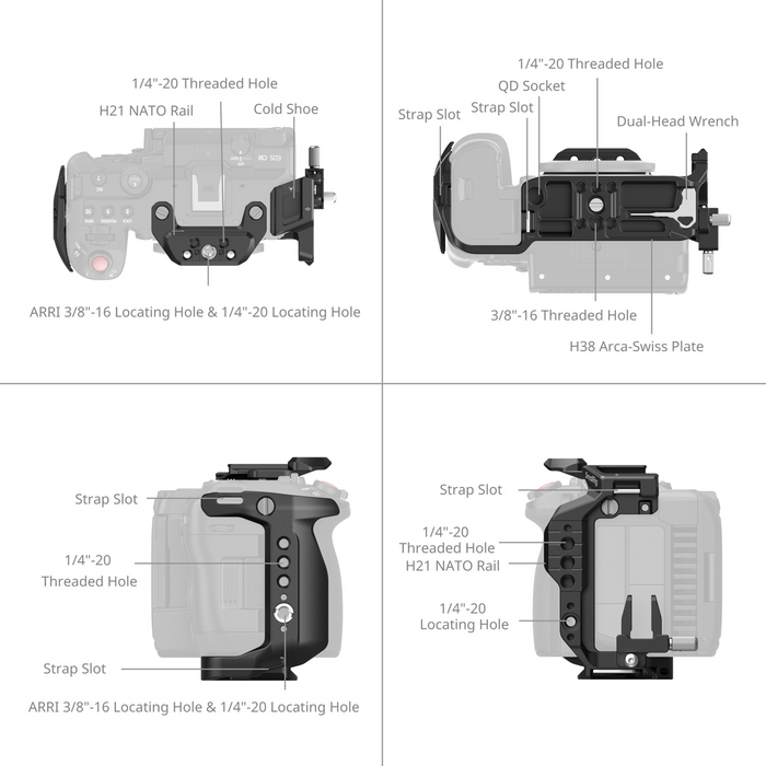 SmallRig Camera Cage Kit for Canon EOS C50 (Basic Edition) 5656