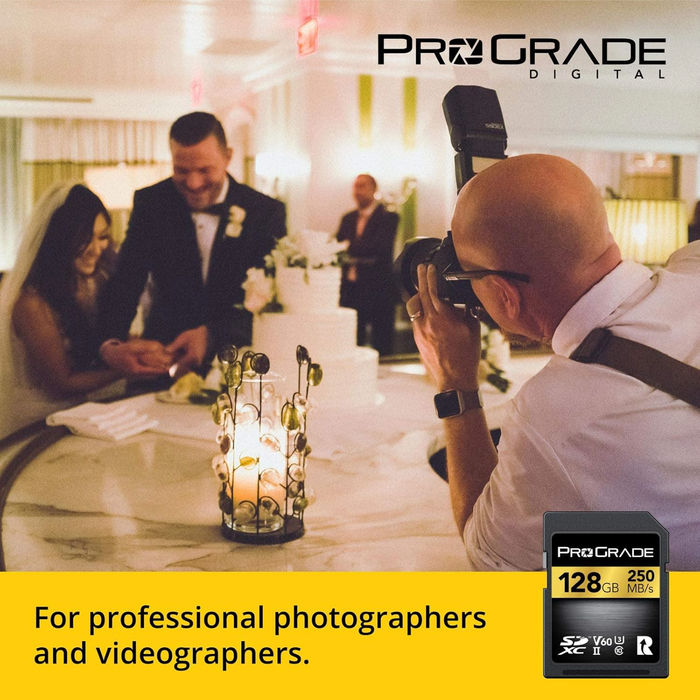 ProGrade Digital 256GB UHS-II SDXC V60 250R Gold Memory Card