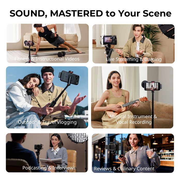 SmallRig S70 Ultra Thin Invisible Wireless Microphone for Phone & Camera (2TX + 2RX) 5715