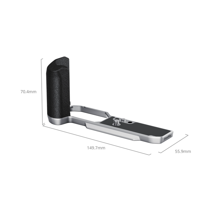 SmallRig L-Shaped Mount Plate with Silicone Handle for Nikon Z f - Silver/Black