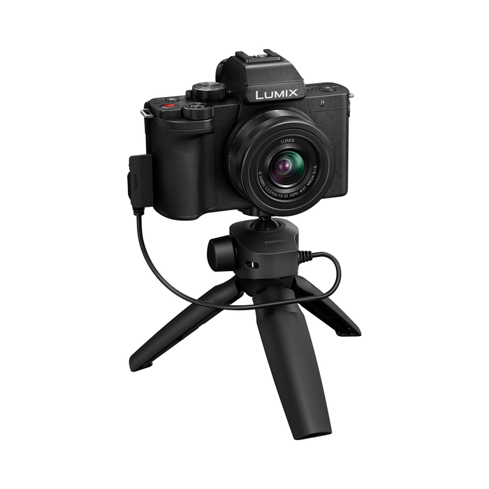 Lumix G100D Mirrorless Camera with 12-32mm f/3.5-5.6 Lens and Tripod Grip