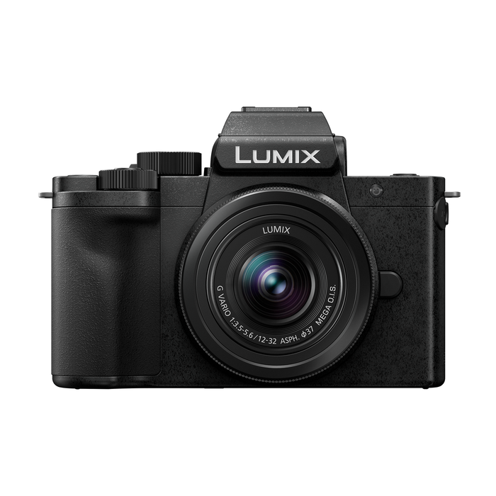 Lumix G100D Mirrorless Camera with 12-32mm f/3.5-5.6 Lens and Tripod Grip
