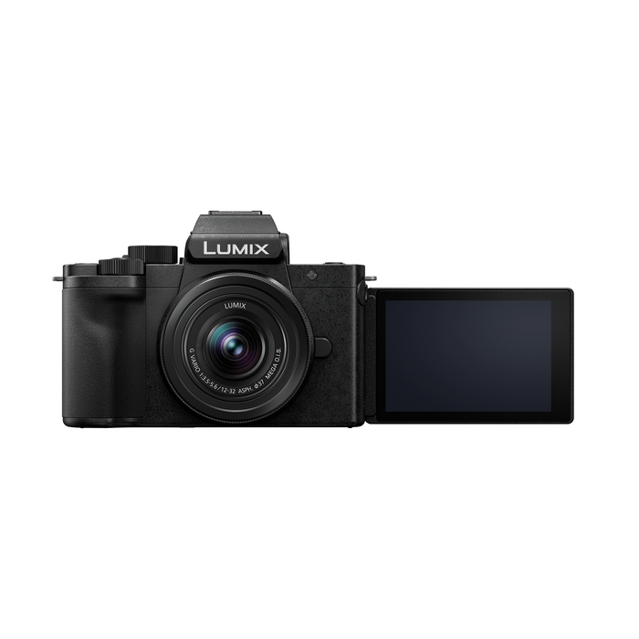 Lumix G100D Mirrorless Camera with 12-32mm f/3.5-5.6 Lens and Tripod Grip