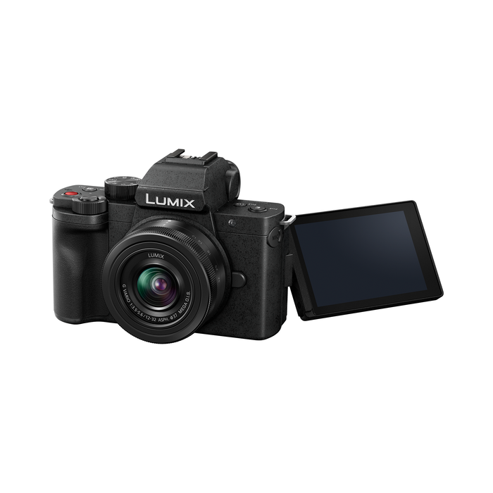 Lumix G100D Mirrorless Camera with 12-32mm f/3.5-5.6 Lens and Tripod Grip