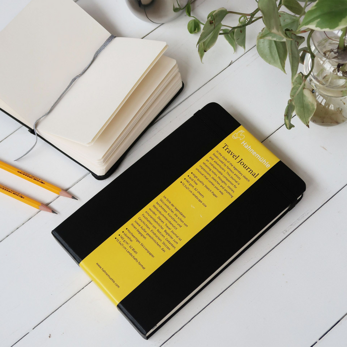 Hahnemühle Travel Journal, 140gsm, 3.5" x 5.5" Portrait, 62 Sheets (124 Pages)