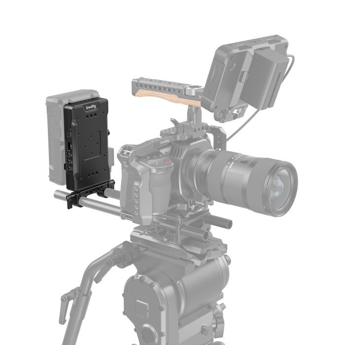 SmallRig Advanced V-Mount Battery Adapter Plate (Advanced Version) with Dual 15mm Rod Clamp 3203B