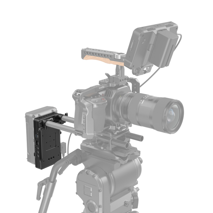 SmallRig Advanced V-Mount Battery Adapter Plate (Advanced Version) with Dual 15mm Rod Clamp 3203B