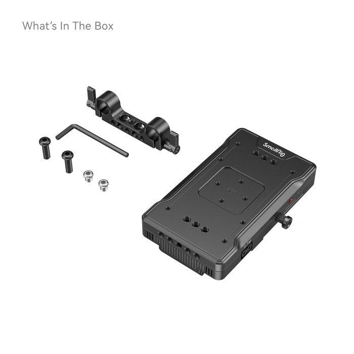 SmallRig Advanced V-Mount Battery Adapter Plate (Advanced Version) with Dual 15mm Rod Clamp 3203B