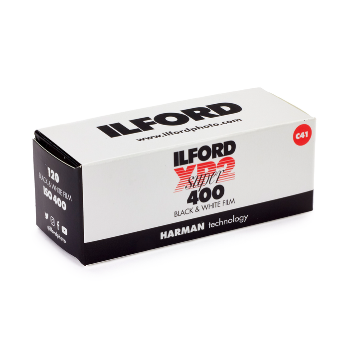 Ilford XP2 Super 400 Black & White Negative - 120 Film, Single Roll