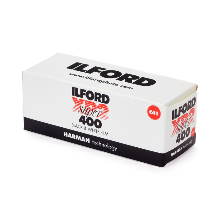 Ilford XP2 Super 400 Black & White Negative - 120 Film, Single Roll
