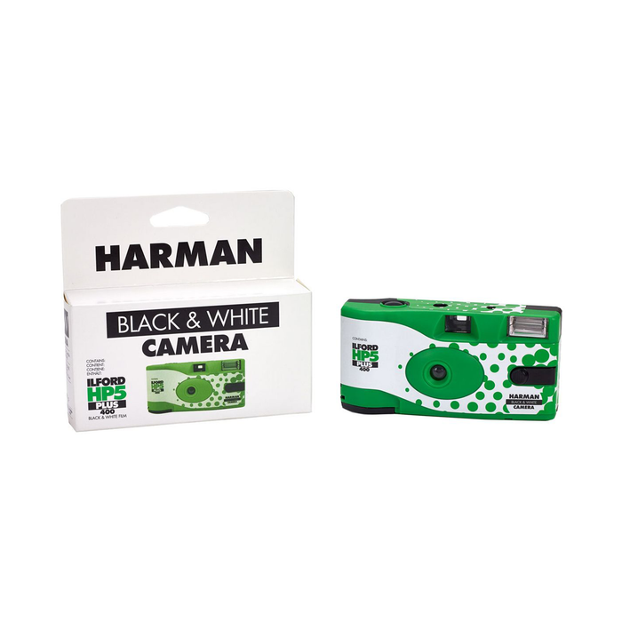 Ilford HP5 Plus 400 Black & White Negative Single Use Film Camera with Flash - 27 Exposures