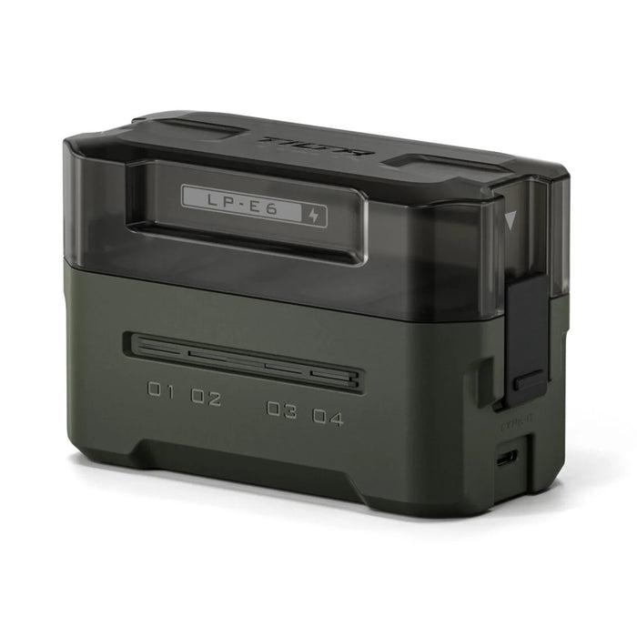 Tilta Portable 4-Bay Charging Station Kit with Canon LP-E6 Batteries (2x) - Green
