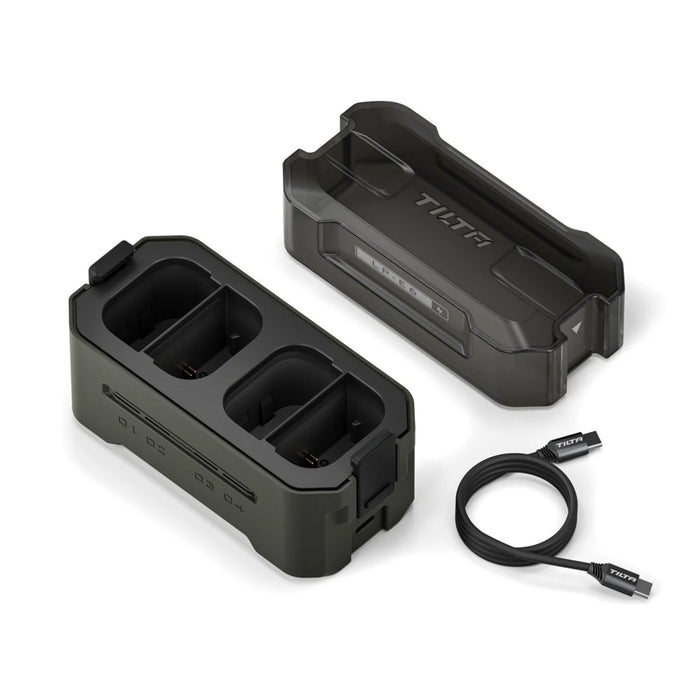 Tilta Portable 4-Bay Charging Station Kit with Canon LP-E6 Batteries (2x) - Green
