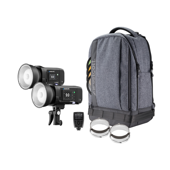 Westcott FJ400II & FJ250 Wireless 2-Light Portable Portrait Flash Kit with FJ-X3 Sony Wireless Trigger