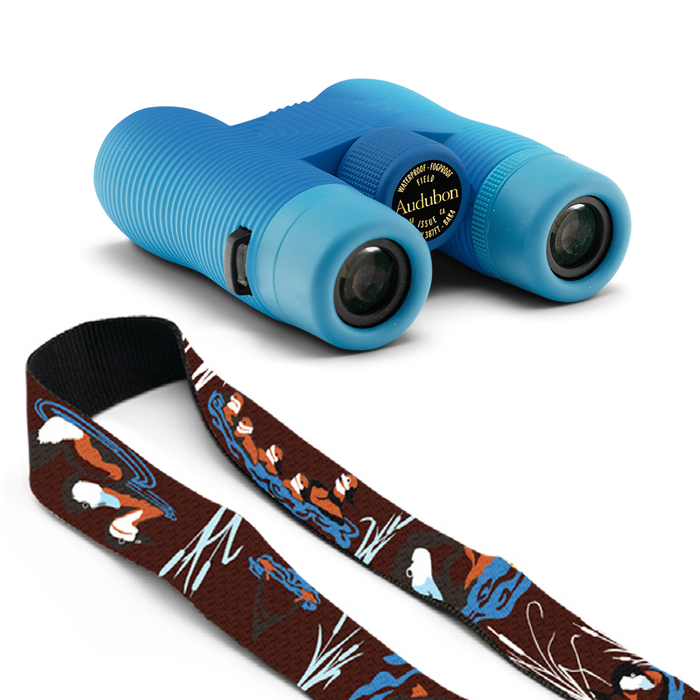 Nocs Provisions x Audubon Field Issue 8x32 Waterproof Binoculars Bundle with Strap - Audubon Ruddy Duck (Limited-Edition)