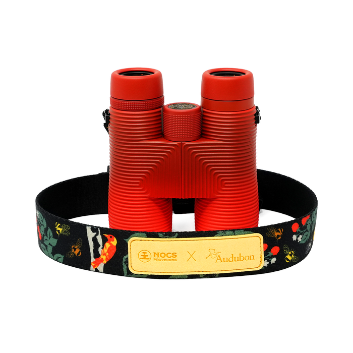 Nocs Provisions x Audubon Pro Issue 8x42 Waterproof Binoculars Bundle with Strap - Audubon Summer Tanager (Limited-Edition)
