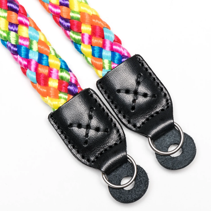 Cooph Braided Camera Strap with Split Ring, 49.2" (125cm) - Rainbow