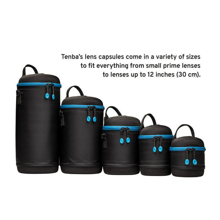 Tenba Soft Molded EVA Lens Capsule with Extra Padding, 5 x 3.5" - Black