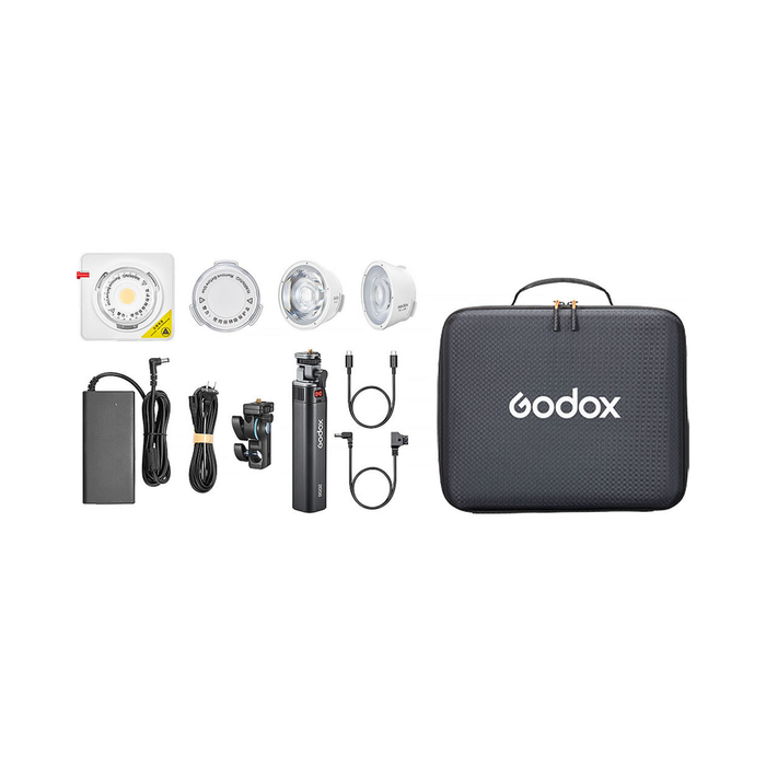 Godox ML100R RGB Portable LED Light Kit with 36 Lens & Battery Grip