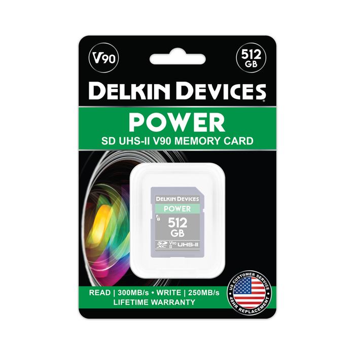 Delkin Devices 512GB POWER UHS-II (U3/V90) SDXC Memory Card