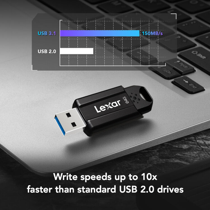Lexar 64GB JumpDrive S80 USB 3.2 Gen 1 Flash Drive