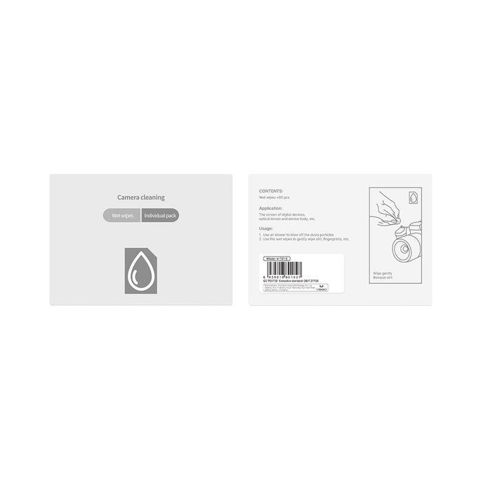 VSGO Anti-Bacteria Screen Cleaning Wipes, 60-Pack