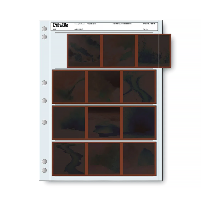 Print File 120-4B Archival Negative Pages for 120 Film (Holds 4 Strips) - 100 Pack