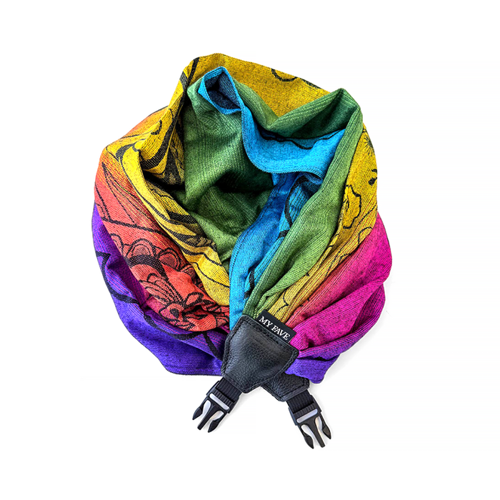 My Fave Scarf Strap with 3/8" Connector, 38-56" - Rainbow Fade