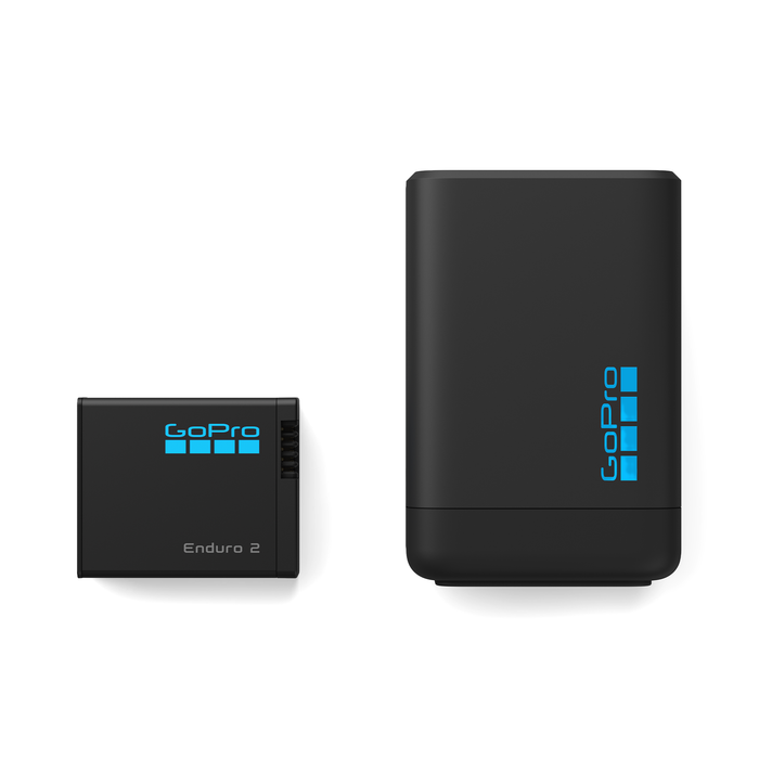 GoPro Dual Battery Charger with Enduro 2 Battery for MISSION 1 Series & HERO13 Black