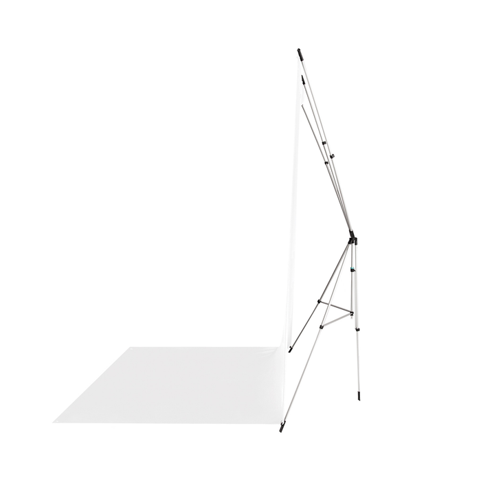 Westcott X-Drop Wrinkle-Resistant Sweep Backdrop Kit, 5' x 12' - High-Key White
