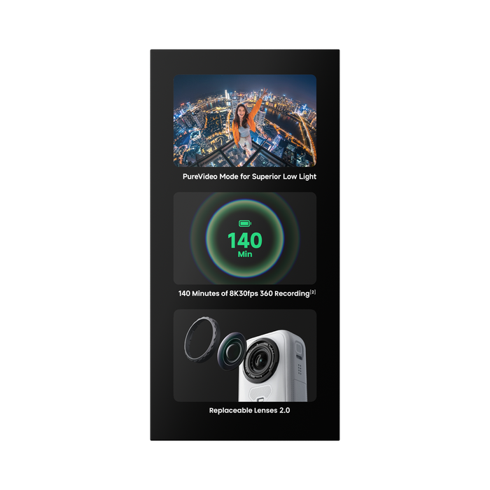 Insta360 X6 360° 8K Camera Essentials Bundle - Arctic White