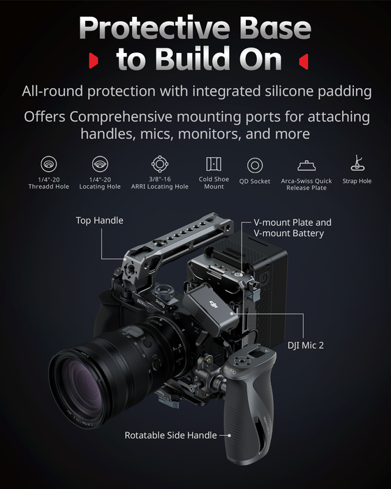 SmallRig Camera Cage Kit for Nikon ZR with Top Handle 5647
