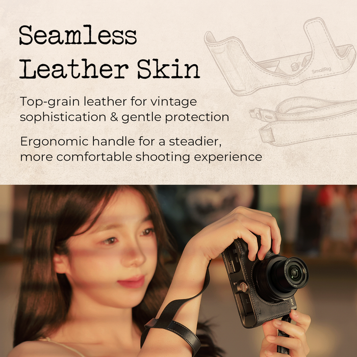 SmallRig Leather Half Case for LUMIX L10 5699 - Brown