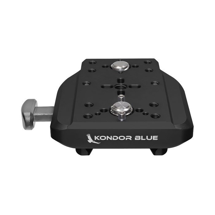 Kondor Blue Mini V-Mount Battery Plate - Raven Black