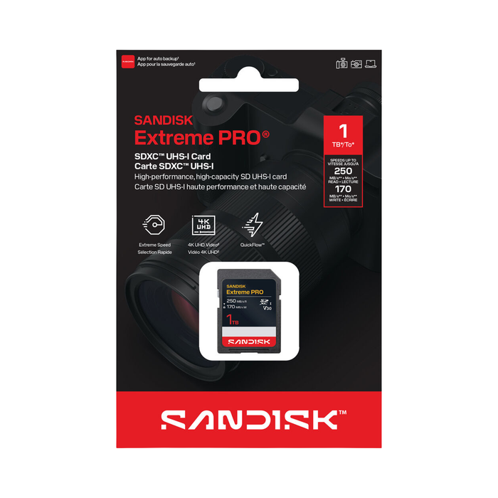 SanDisk 1TB Extreme PRO UHS-I SDXC V30 250R Memory Card