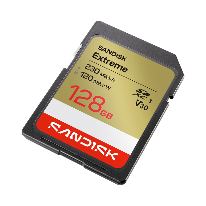 SanDisk 128GB Extreme UHS-I SDXC V30 230R Memory Card