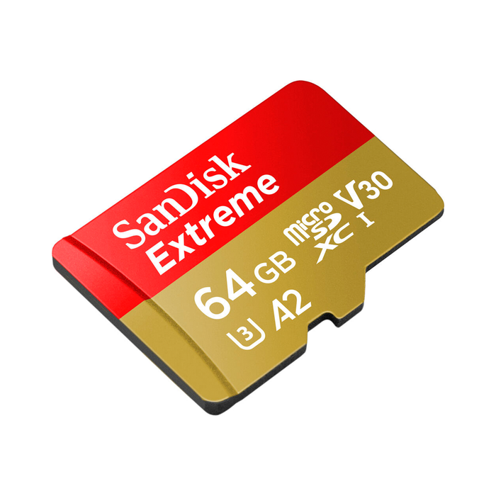SanDisk 64GB Extreme microSDXC UHS-I Memory Card with SD Adapter