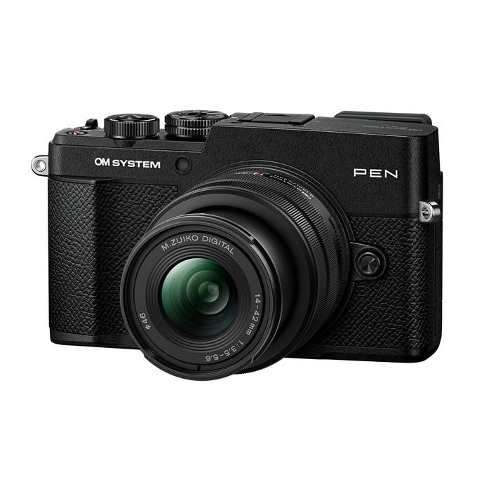 OM System PEN Camera with M.Zuiko 14-42mm f/3.5-5.6 III Lens - Black