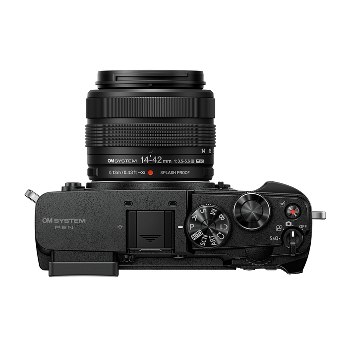 OM System PEN Camera with M.Zuiko 14-42mm f/3.5-5.6 III Lens - Black