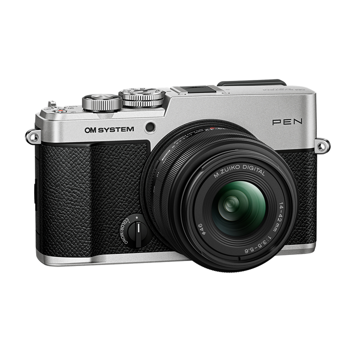 OM System PEN Camera with M.Zuiko 14-42mm f/3.5-5.6 III Lens & ED 40-150mm f/4.0-5.6 R Lens - Silver