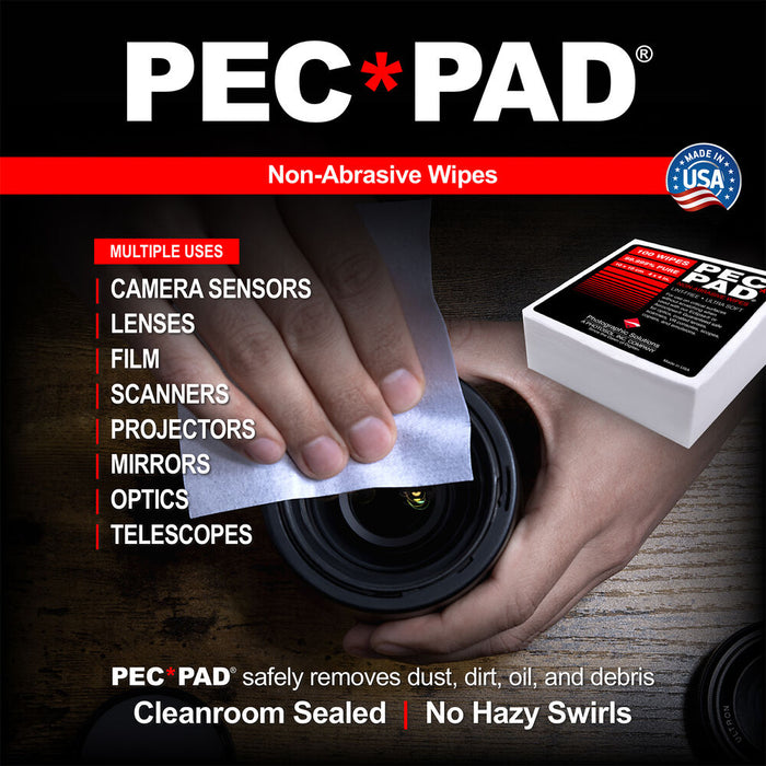 Photographic Solutions PEC-PAD Photo Wipes, 4 x 4" - 100 Sheets