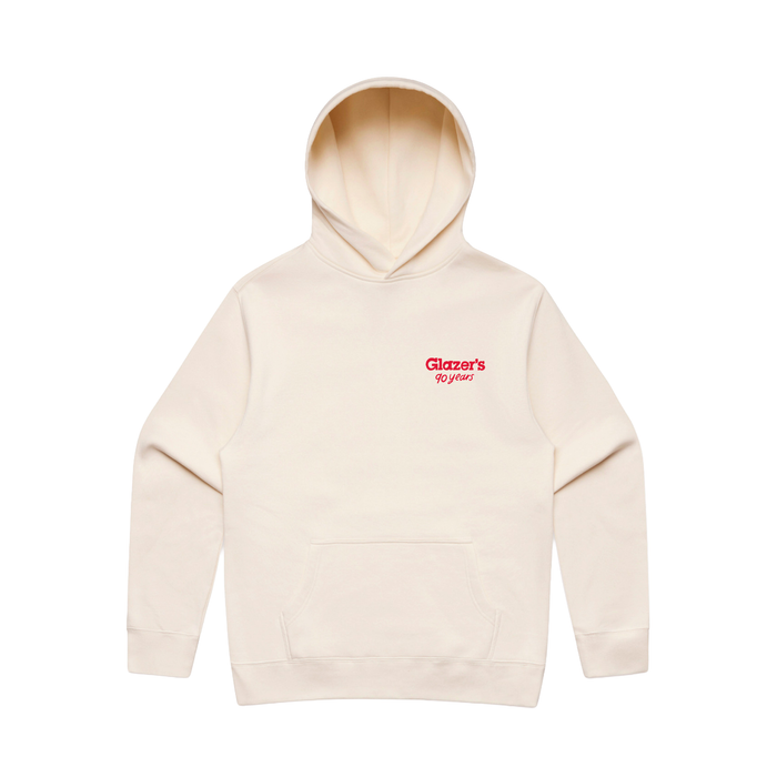 Glazer's Camera Collage Hoodie Ecru - 3XL