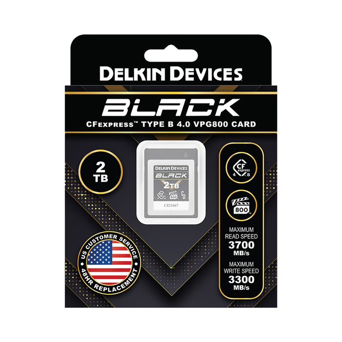 Delkin Devices 2TB BLACK CFexpress Type B 4.0 VPG800 Memory Card