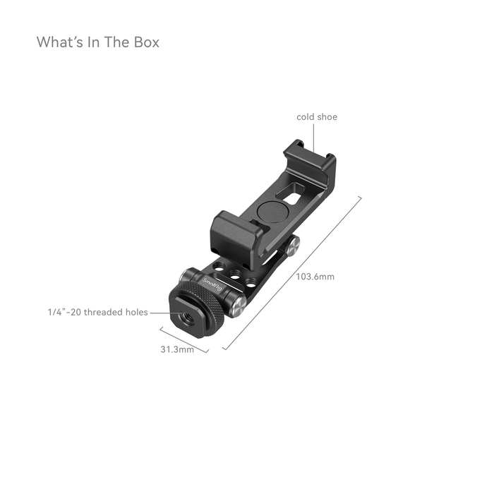SmallRig Metal Phone Support with Cold Shoe Mount 4382