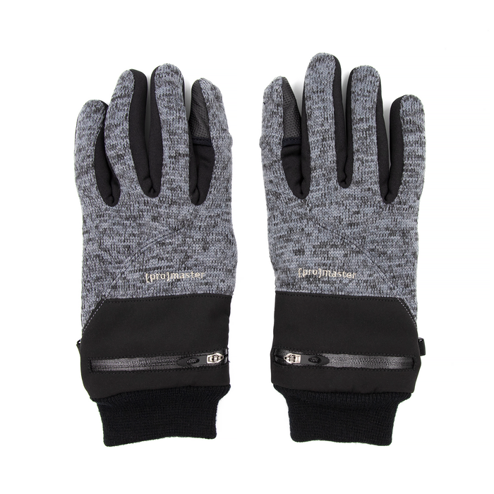 ProMaster Knit Photo Gloves V2, Gray - XXL