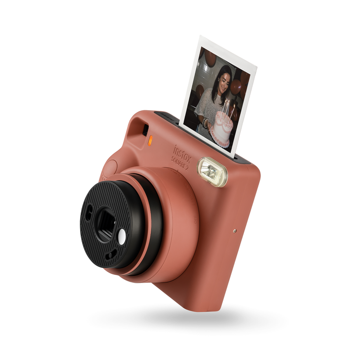 Fujifilm Instax SQUARE 2 Instant Film Camera - Brick Red