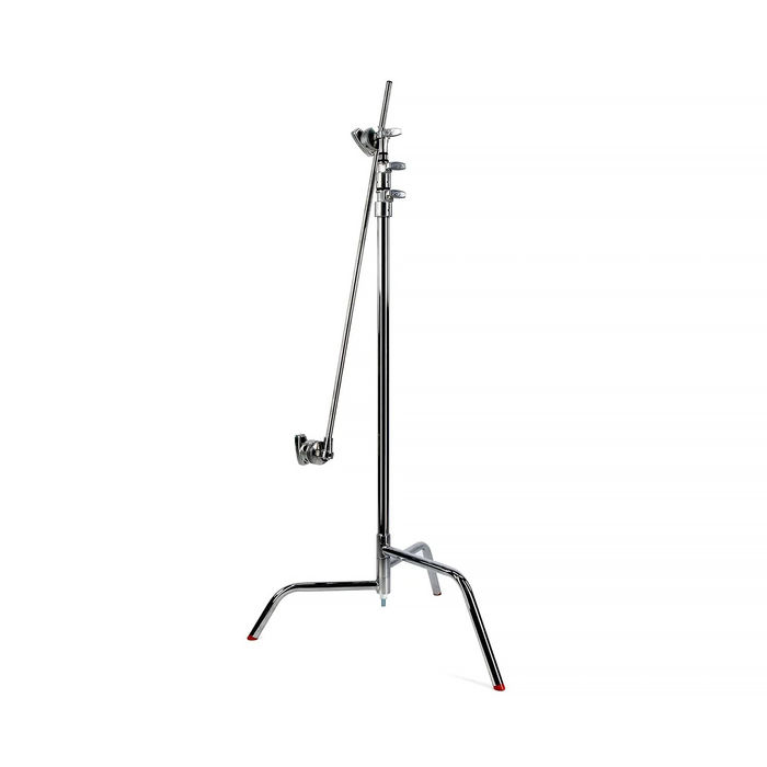 Matthews 40" Double Riser Spring Loaded Folding C-Stand with Grip Head & Arm Chrome