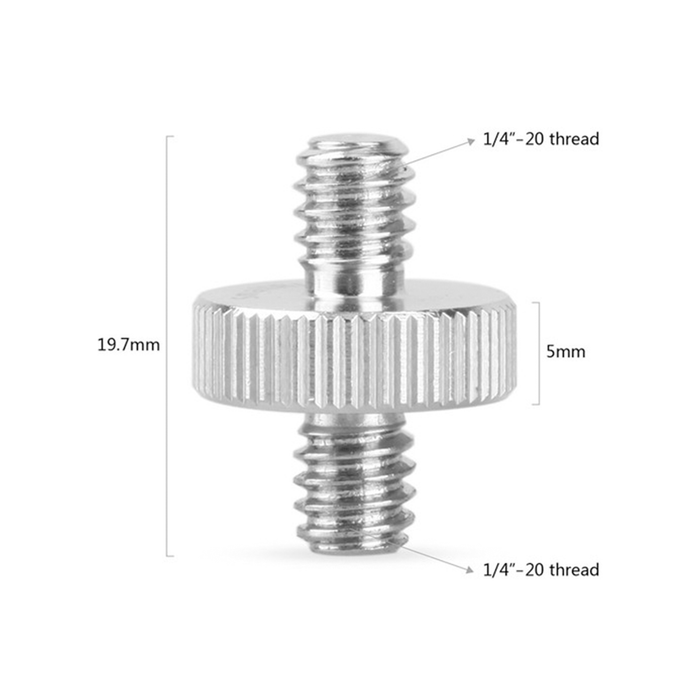 SmallRig Double Head Stud with 1/4" to 1/4" Thread 828 2-Pack