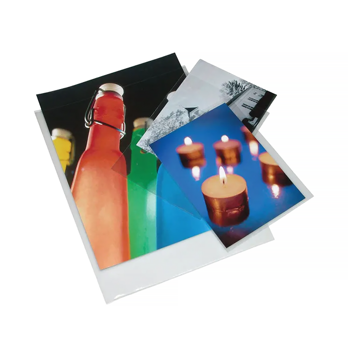 Print File 4×5-6PR Polypropylene Presentation Pocket with 1/16″ Top Lip, 4 × 6" - 100 Pack